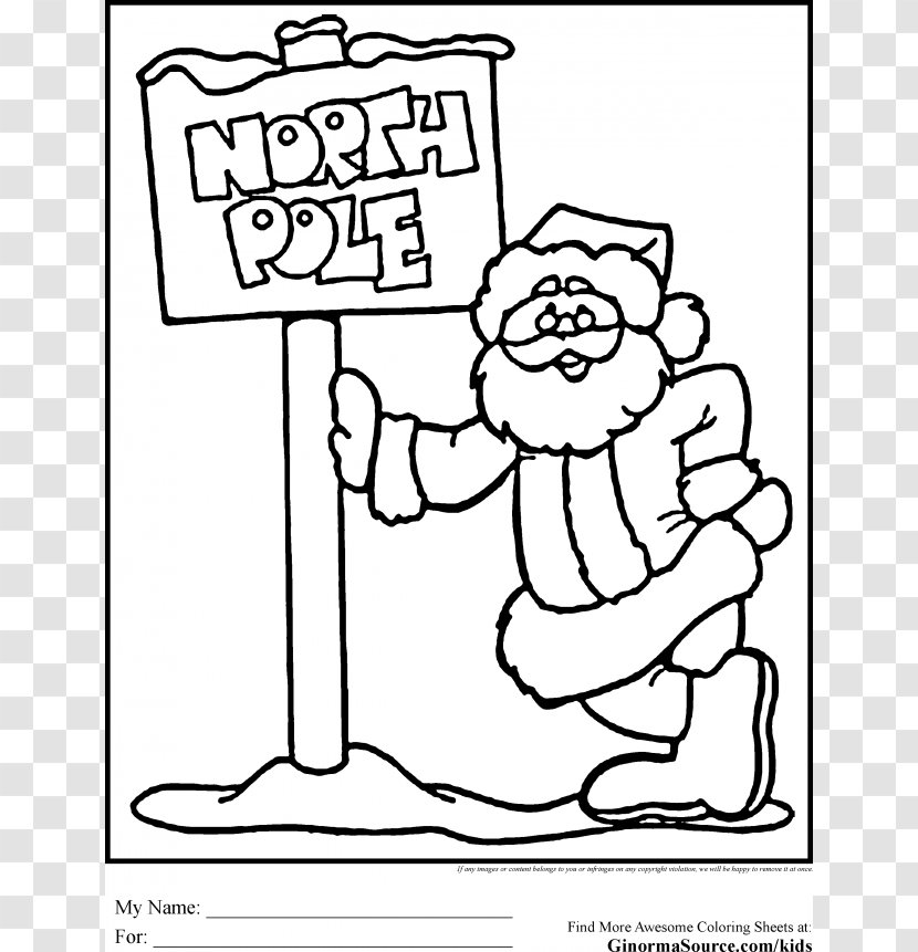 South Pole North Santa Claus Lane Coloring Book - Heart - Elf Cartoon Images Transparent PNG