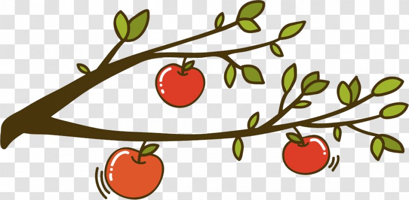 Apple Auglis Clip Art - Branch - Hand-painted Tree Transparent PNG
