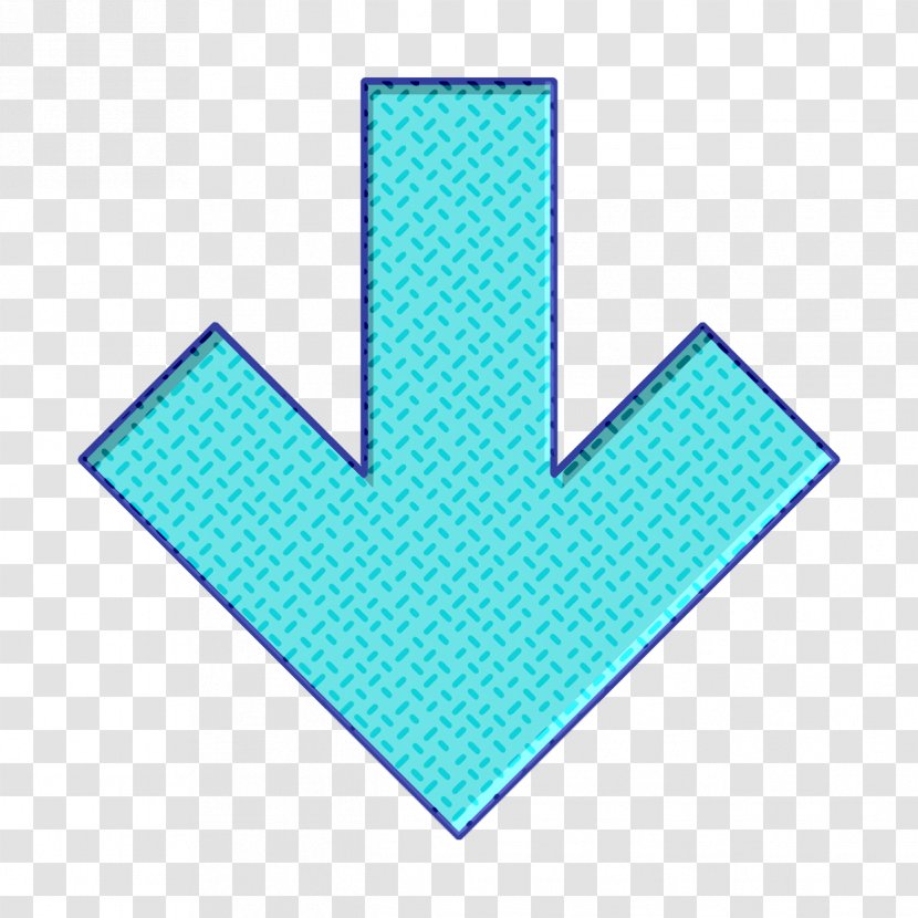 Arrow Icon Down - Symbol - Electric Blue Transparent PNG