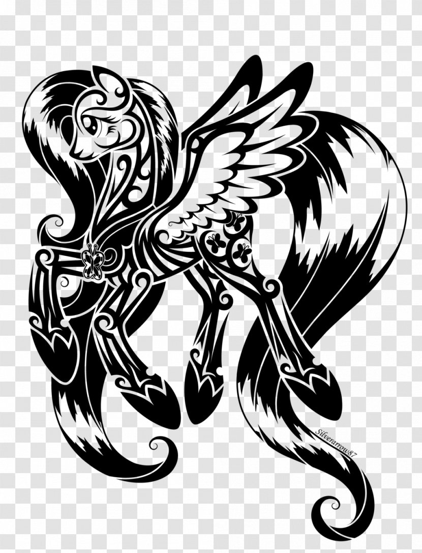 Fluttershy Dreamcatcher Drawing Black And White - Visual Arts Transparent PNG