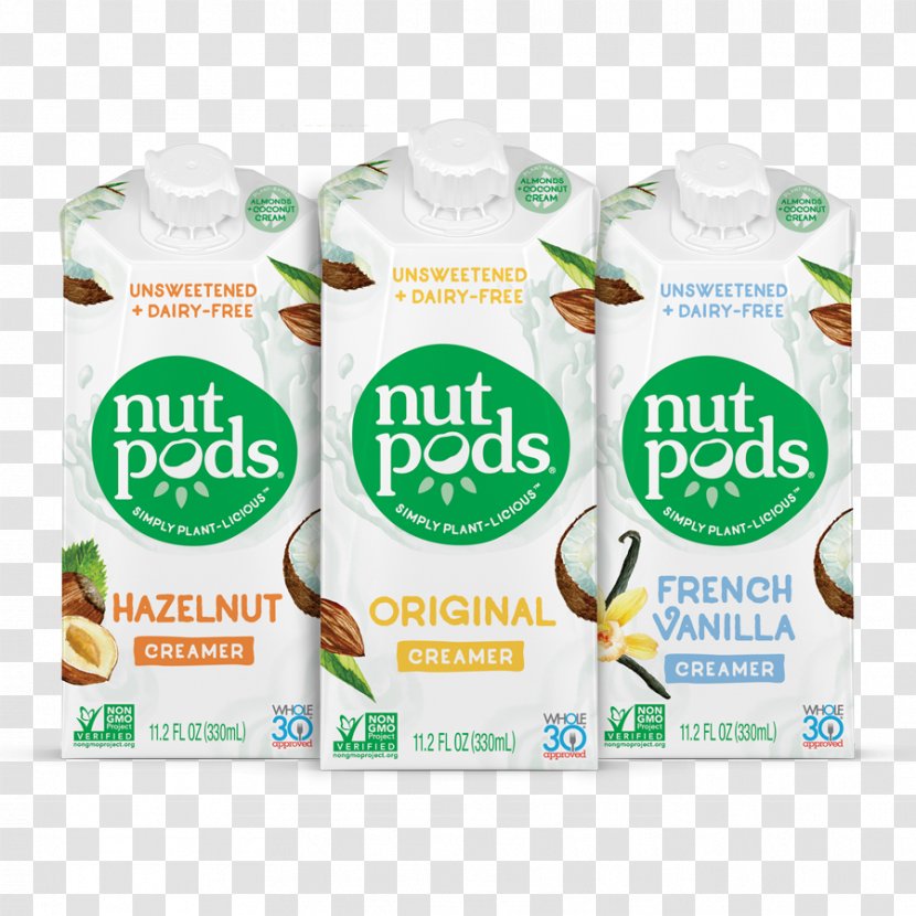 Non-dairy Creamer Coffee Almond Milk Hazelnut - Dairy Products Transparent PNG