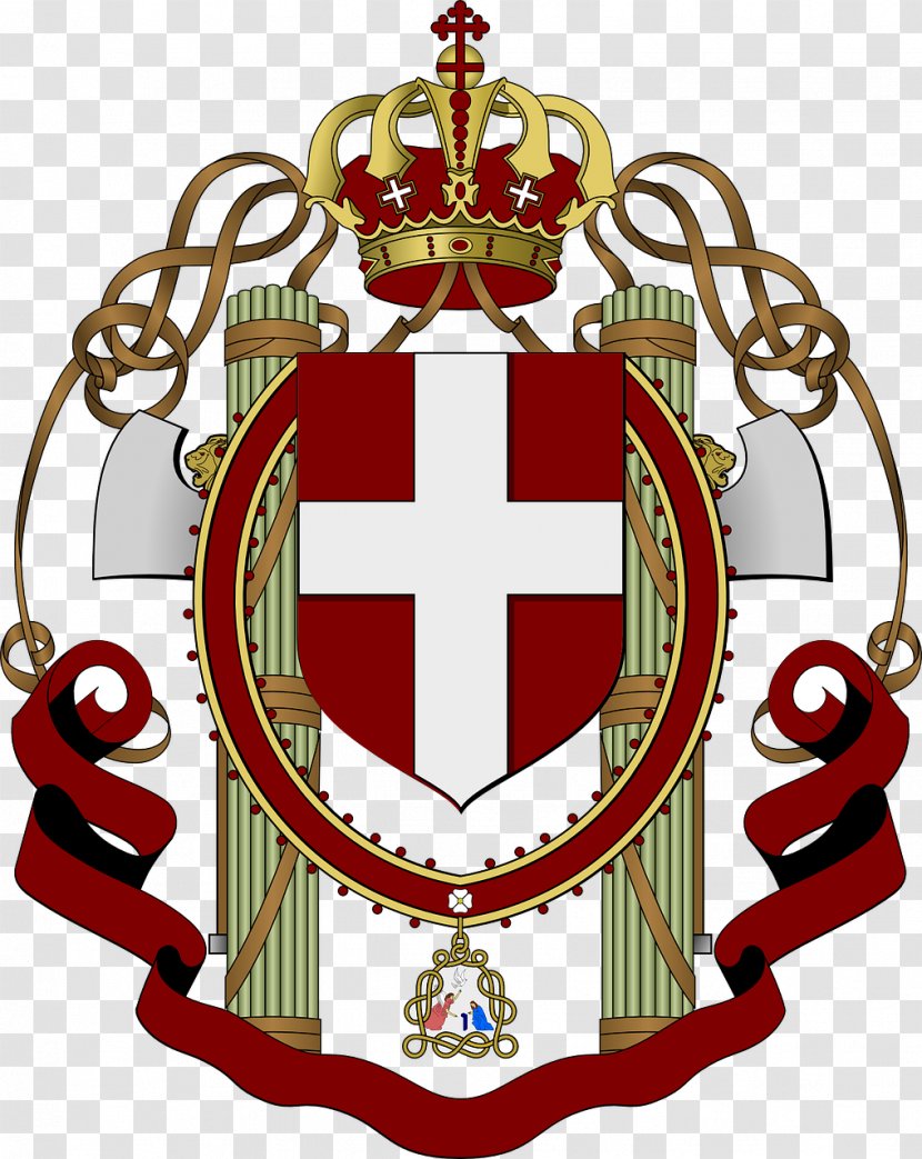 Kingdom Of Italy Emblem Coat Arms Italian Social Republic - Crest - Crown Suspended Transparent PNG