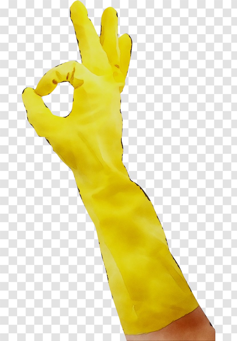 Finger Yellow Glove Safety - Fashion Accessory - Costume Transparent PNG