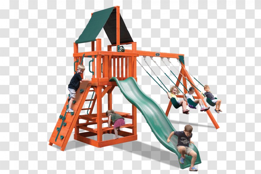 Playground Slide Outdoor Playset Swing - Wood Transparent PNG