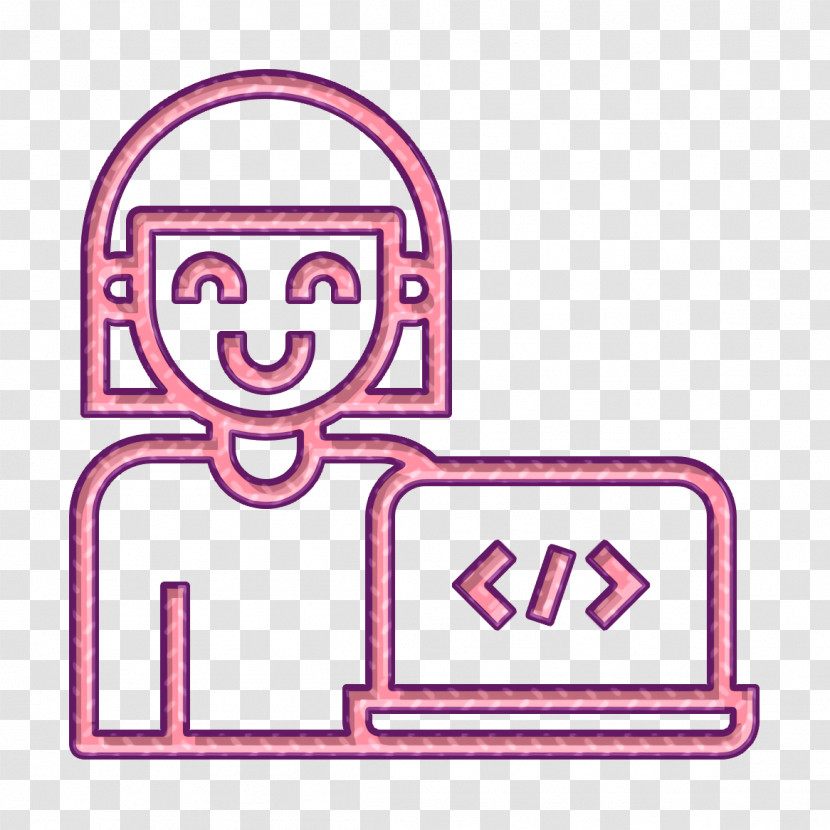 Developer Icon Software Development Icon Woman Icon Transparent PNG