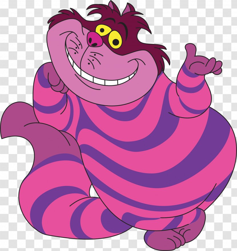 Cheshire Cat The Mad Hatter Drawing Clip Art - Heart - Alice In Wonderland Transparent PNG
