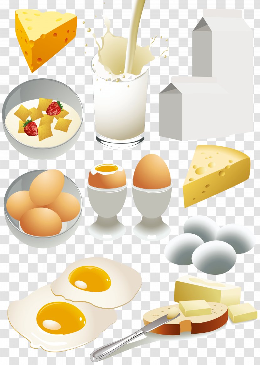 Milk Breakfast Dairy Product Food Clip Art - Yogurt - Bread Series Transparent PNG