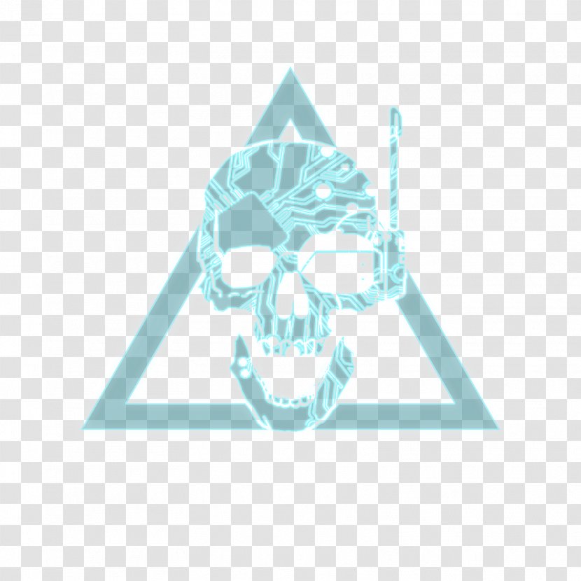 Turquoise Skull Font Transparent PNG