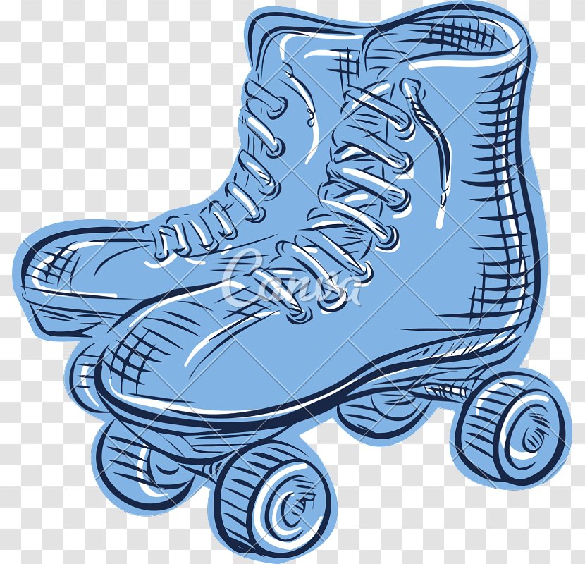 Quad Skates Ice Skating Vector Graphics Roller Illustration - Vintage Skate Transparent PNG