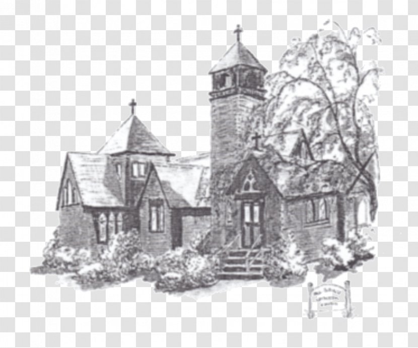 Manor House Historic Museum Mansion Almshouse - Black And White - All Saints Transparent PNG