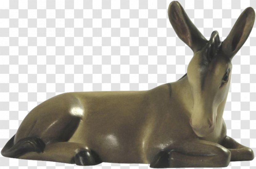 Donkey Sculpture Nativity Scene Figurine Angel - Deer Transparent PNG
