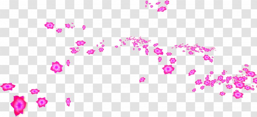Petal Poster - Heart - Pink Petals Falling Transparent PNG