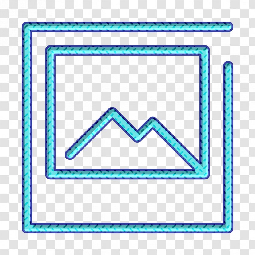 Picture Icon Web Navigation Line Craft Interface - Rectangle Turquoise Transparent PNG
