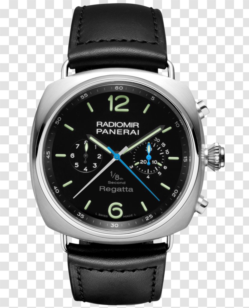 Panerai Watch Movement Power Reserve Indicator Chronograph - Flyback - Watches Black Male Transparent PNG