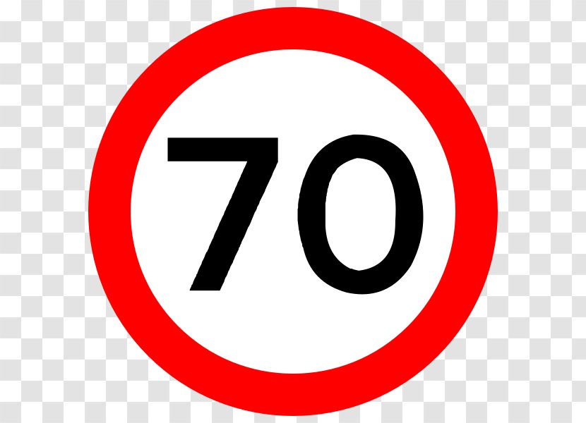 Speed Limit Traffic Sign Kilometer Per Hour Velocity - Symbol Transparent PNG