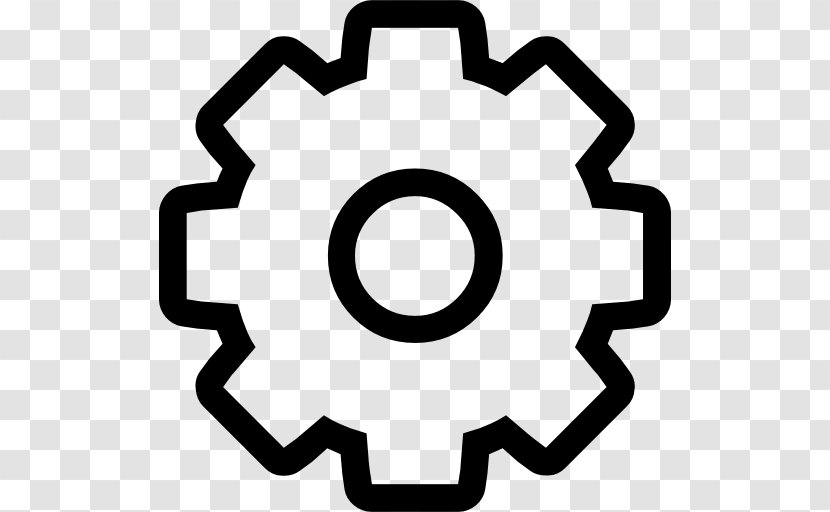 Gear - Black And White - Symbol Transparent PNG