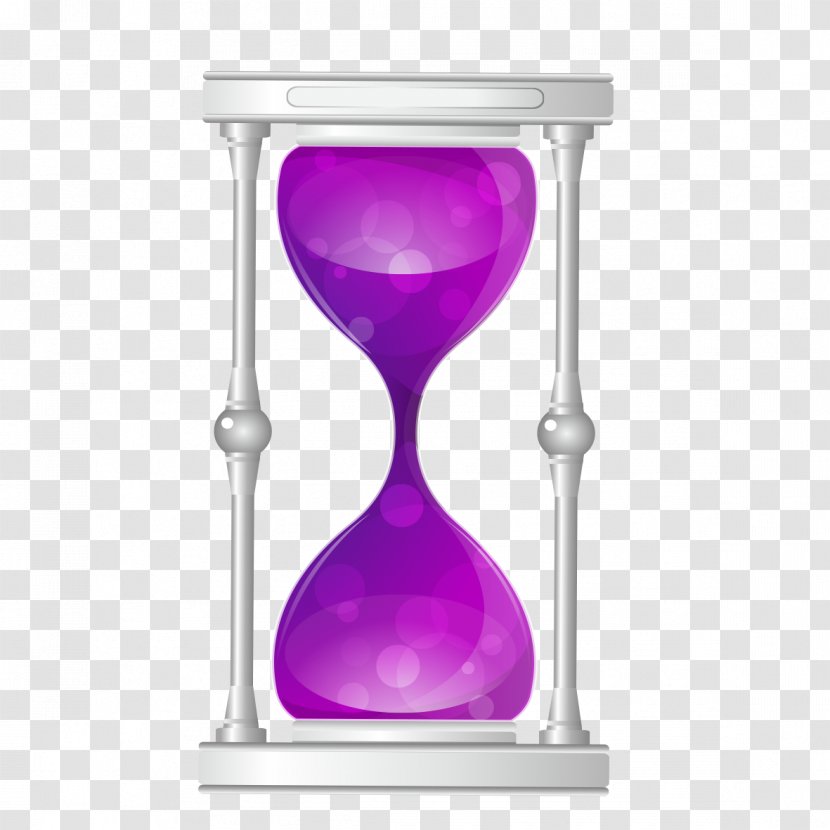Hourglass Clock Creativity Time - Purple Creative Transparent PNG