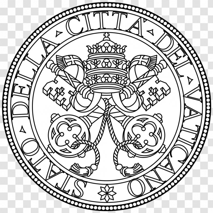 Coats Of Arms The Holy See And Vatican City Wikipedia Flag - Monochrome Transparent PNG