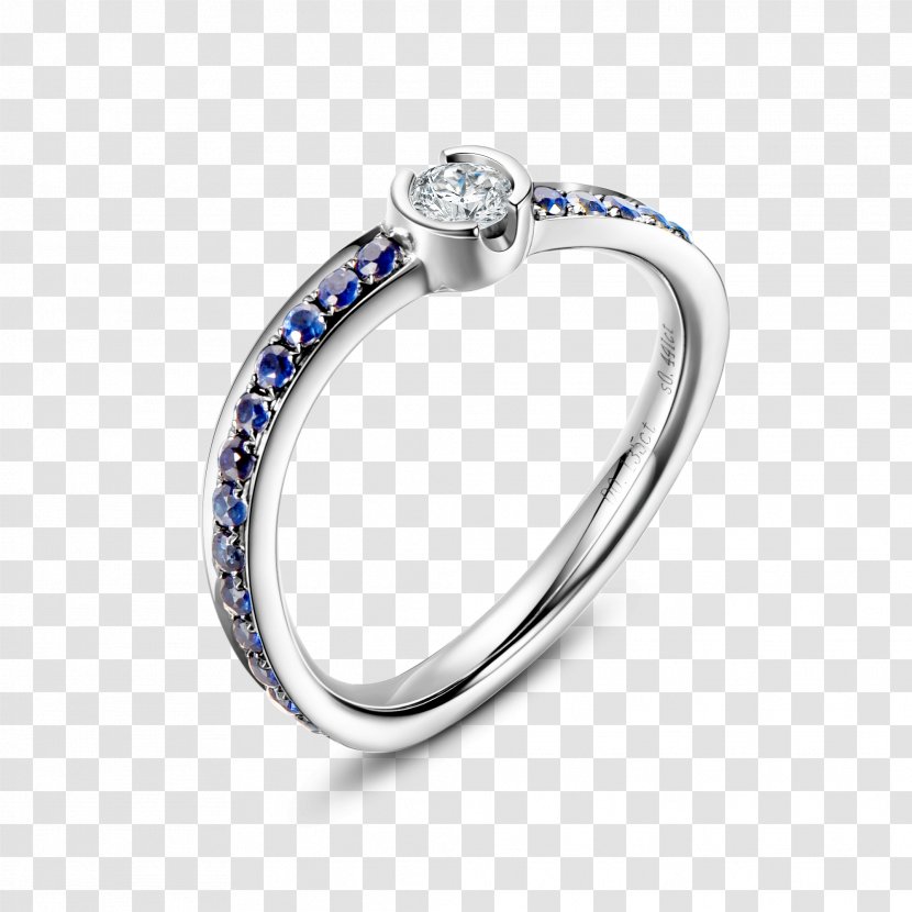 Wedding Ring Silver Sapphire Jewellery - Diamond - Anel Design Element Transparent PNG