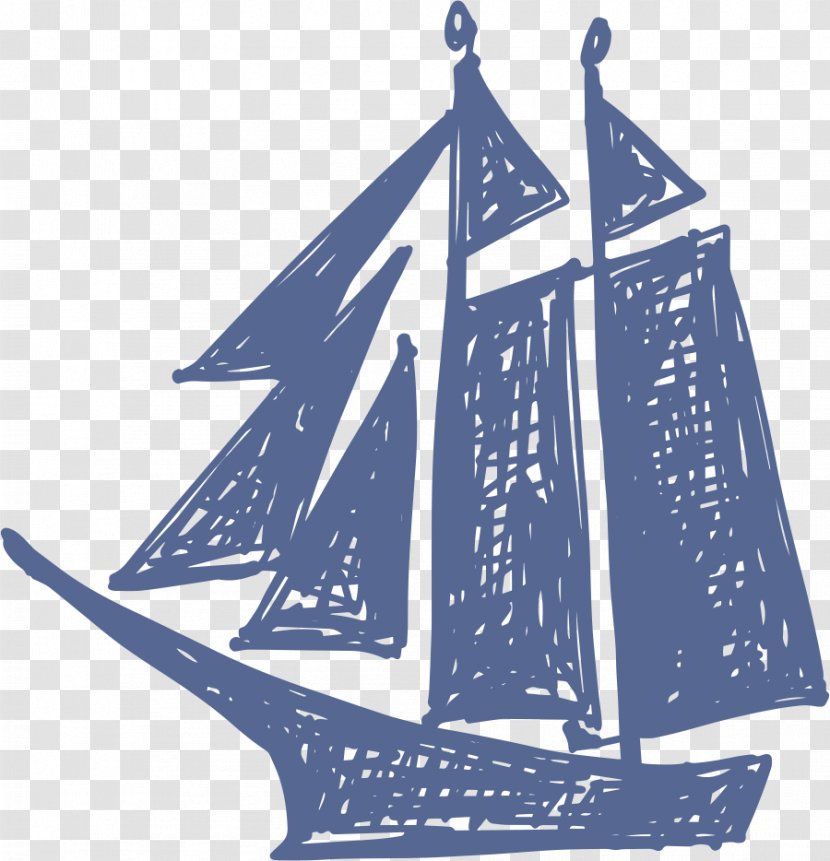 Sailing Ship Illustration - Watercraft - Hand-painted Transparent PNG