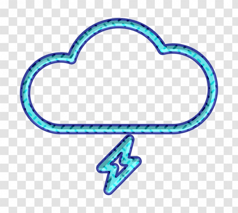 Flash Icon Lightning Stormy - Aqua - Electric Blue Symbol Transparent PNG