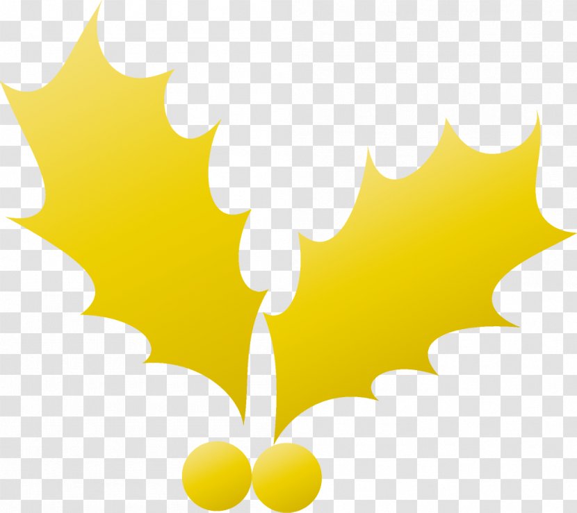 Jingle Bells Christmas - Yellow - Holly Plane Transparent PNG