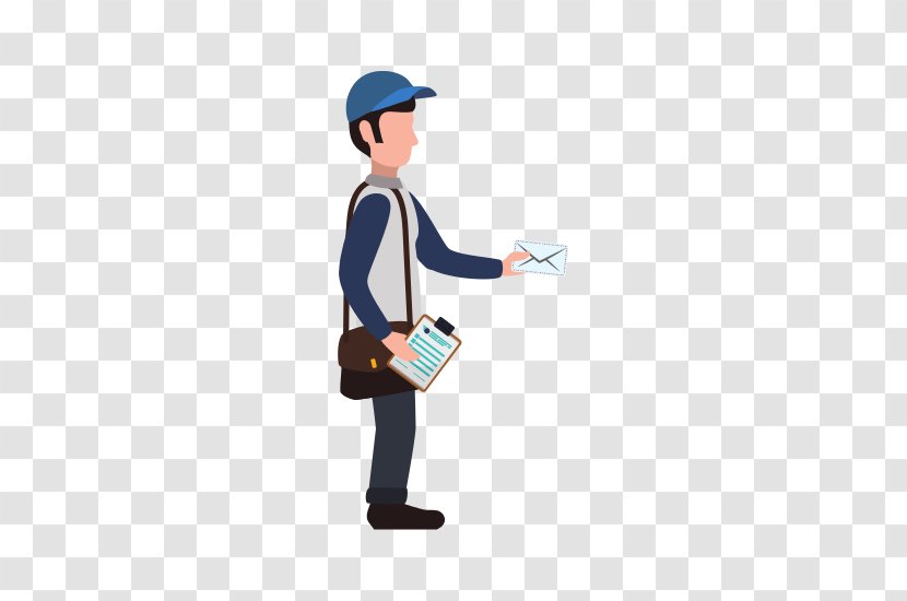 Mail Carrier Illustration Vector Graphics Cartoon Clip Art - Delivery Transparent PNG