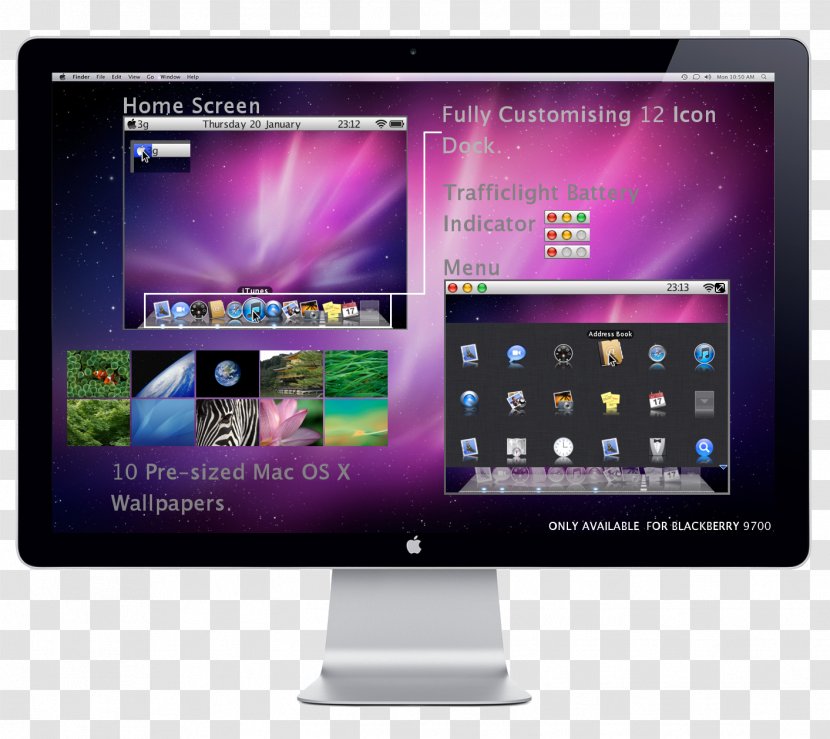 Computer Monitors Apple LED Cinema Display Output Device Personal - Screen Transparent PNG