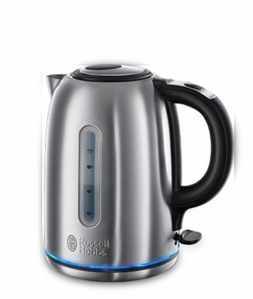 Electric Kettle Russell Hobbs Toaster Stainless Steel - Brushed Metal Transparent PNG