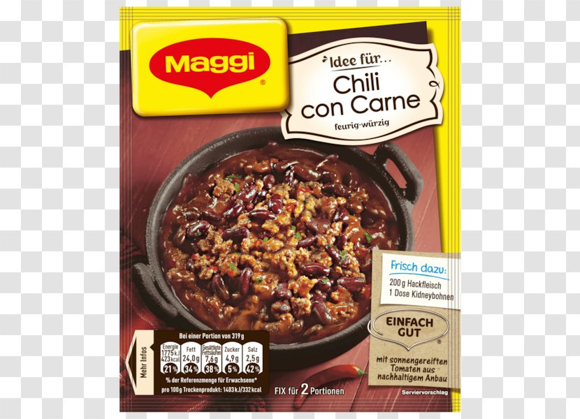 Chili Con Carne Vegetarian Cuisine Mole Sauce Köttbullar Güveç - Dish - Meat Transparent PNG