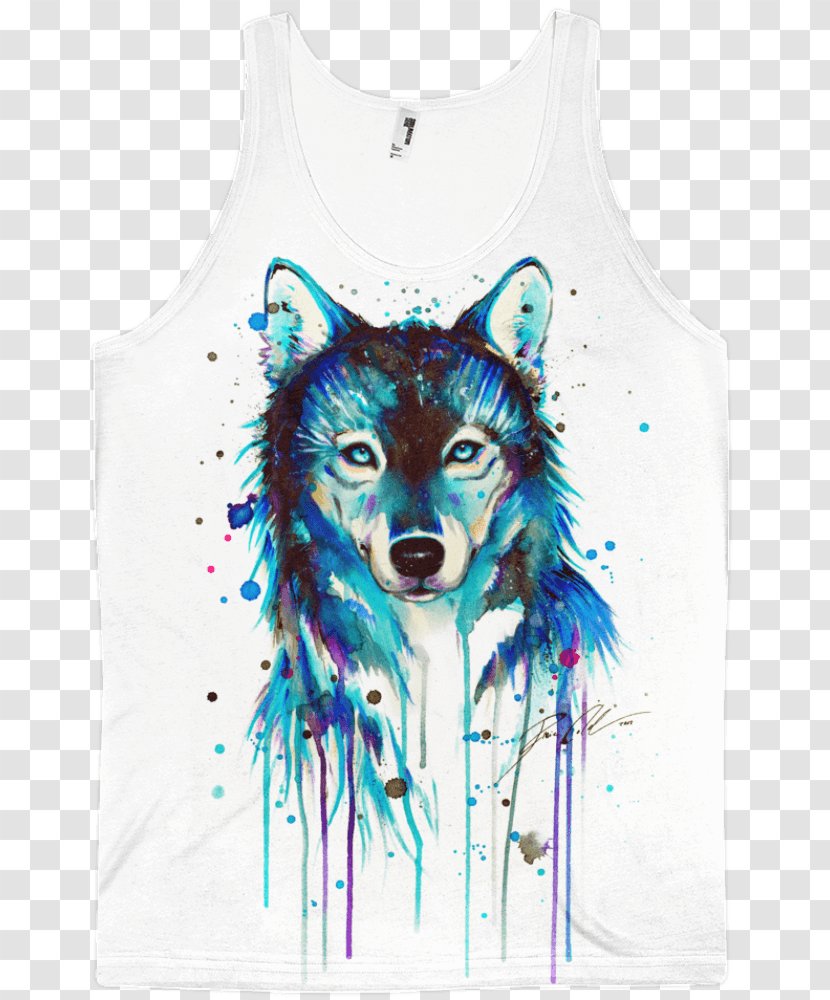 Watercolor Painting Tattoo Drawing Gray Wolf - Graphic Designer - Mockupmandala Transparent PNG