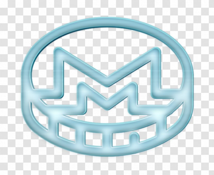 Coin Icon - Turquoise - Electric Blue Symbol Transparent PNG