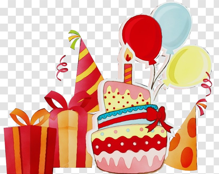 Happy Birthday Background - Greeting Note Cards - Dessert Party Supply Transparent PNG