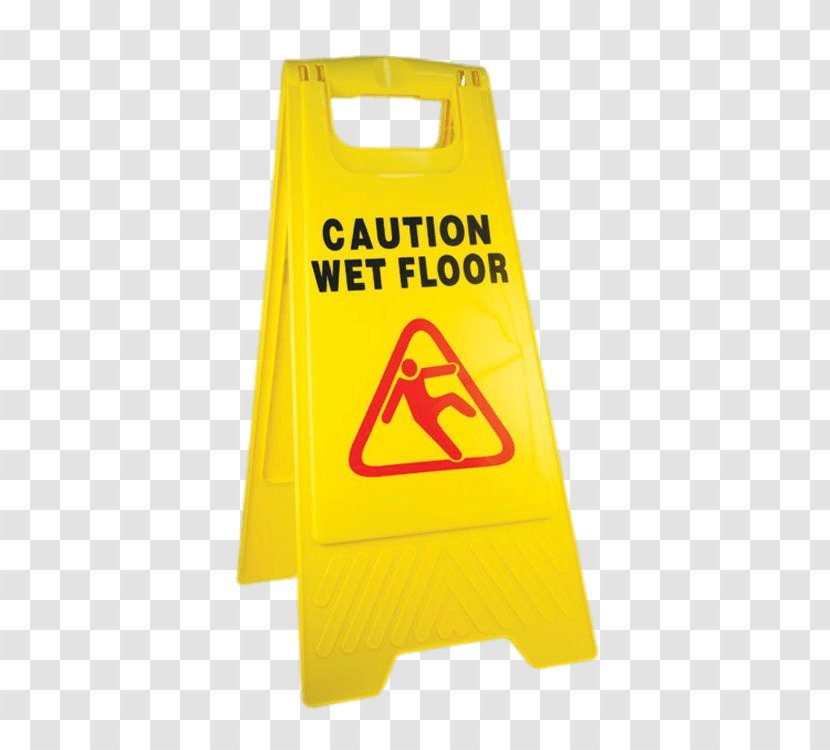 Wet Floor Sign Cleaning Warning Safety - Yellow - Manufacturing Transparent PNG