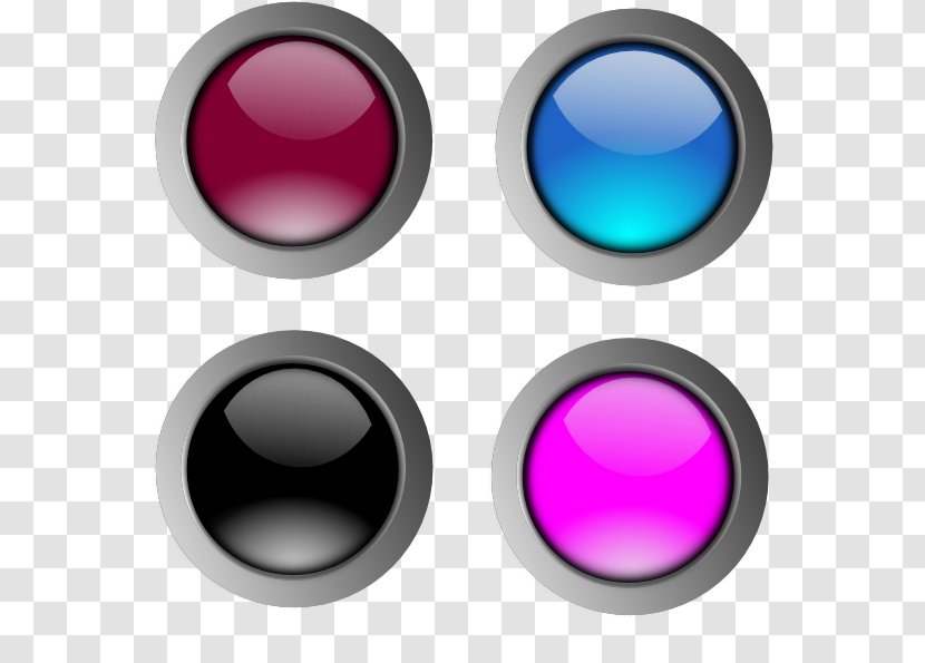 Button Clip Art - Magenta - Buttons Transparent PNG