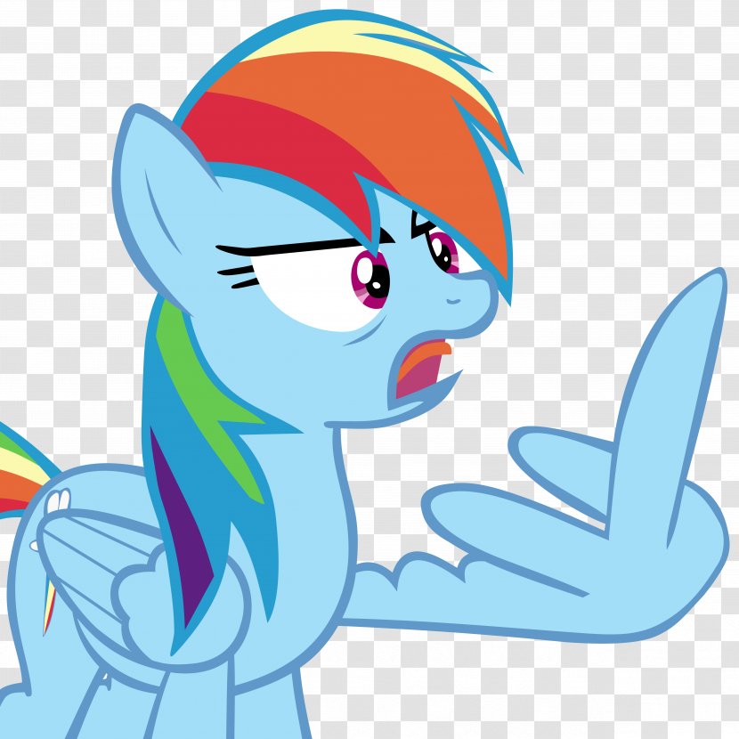 Rainbow Dash Pony Art Middle Finger - Heart - Cartoon Transparent PNG