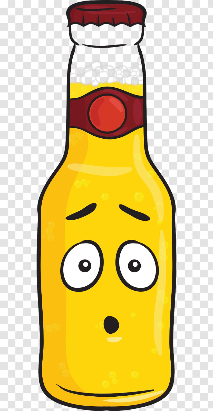 Beer Bottle Malt Liquor Alcoholic Drink - Smiley - Emoji Transparent PNG