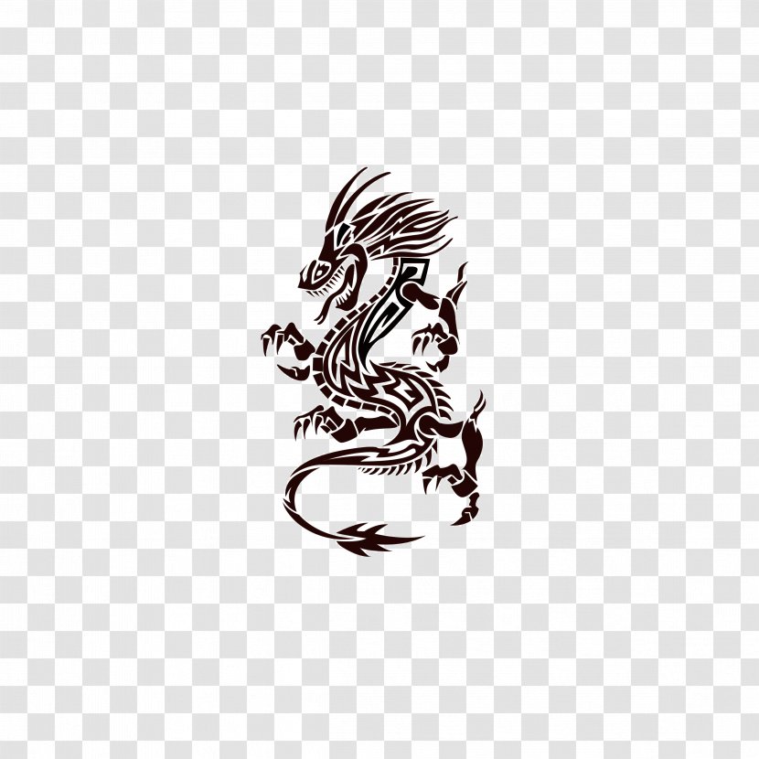 Tattoo Chinese Dragon Illustration - Tribe Transparent PNG