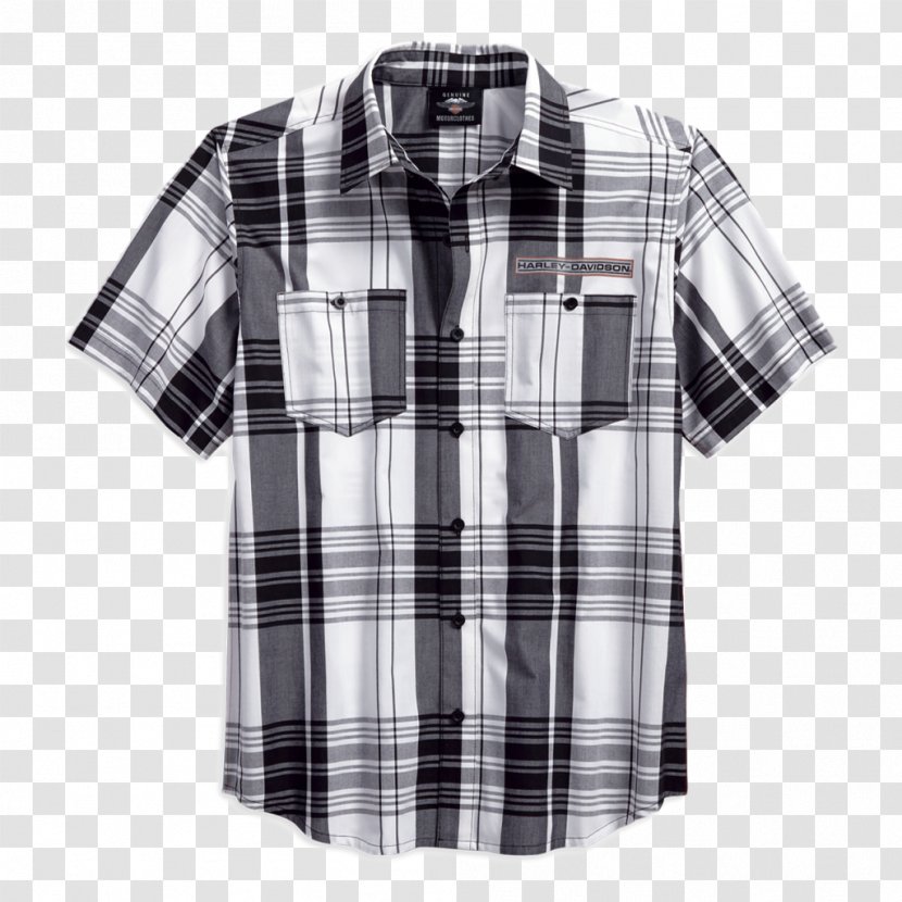 T-shirt Hoodie Dress Shirt Clothing - Harleydavidson - Plaid Print Transparent PNG