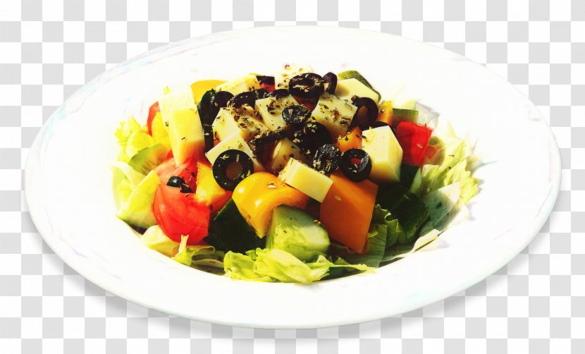 Greek Salad Vegetarian Cuisine Greens Garnish - Vegetable - Vegetarianism Transparent PNG
