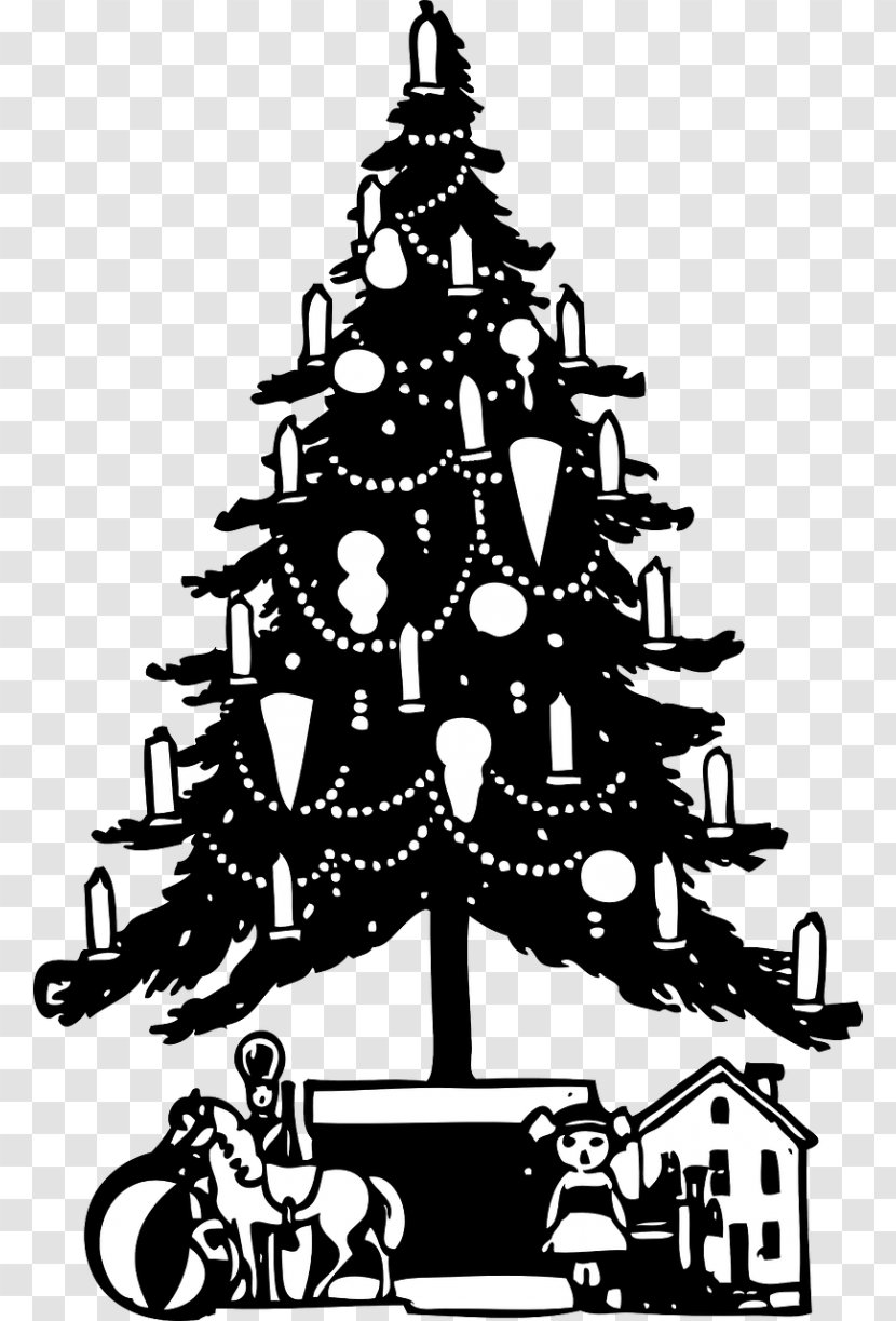Christmas Tree Ornament Clip Art - Fir - Silhouette Transparent PNG