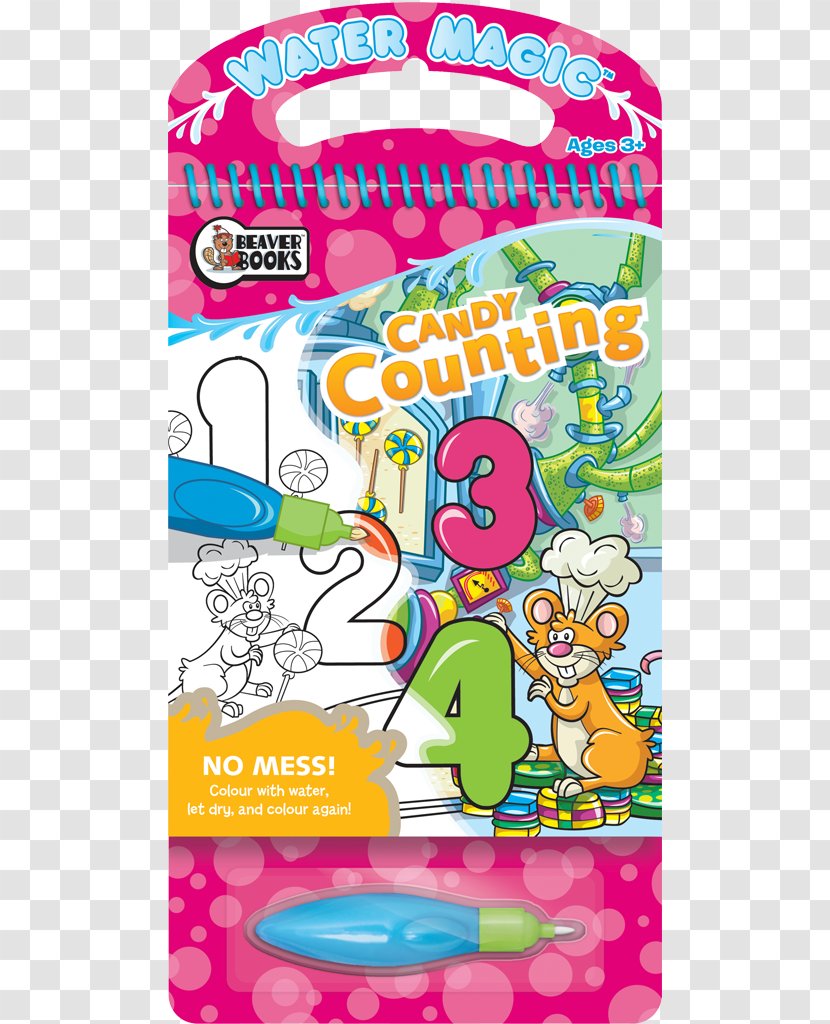 Water Magic Candy Counting Coloring Book Paperback Crayola Transparent PNG