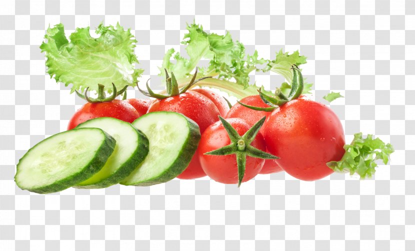 Tomato Slicing Cucumber Vegetable - Vegetarian Food - Tomatoes And Slices Transparent PNG