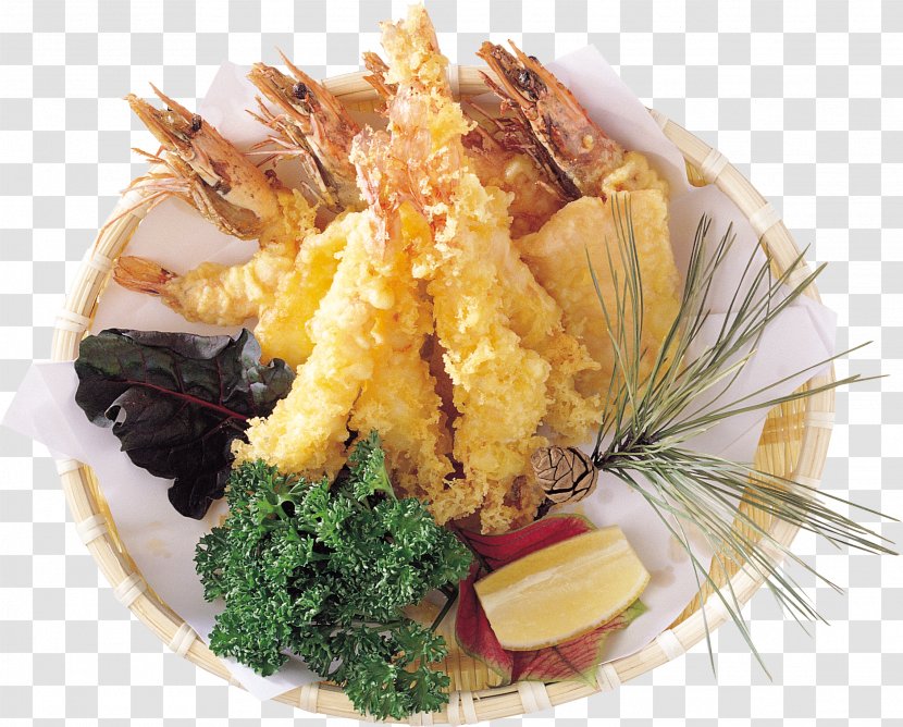 Tempura Seafood Butterbrot Dish - Sushi - Fries Transparent PNG