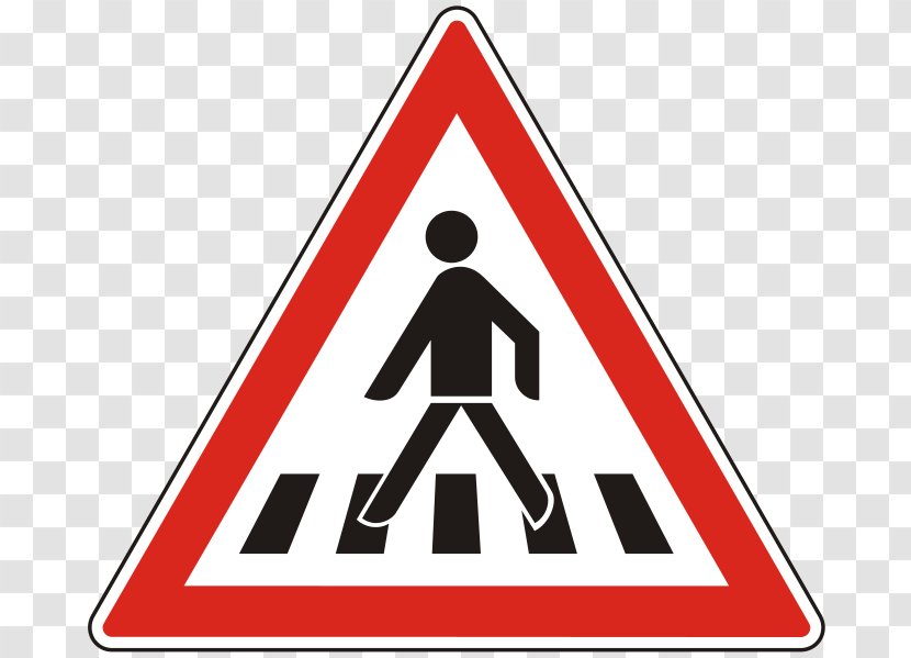 Pedestrian Crossing Traffic Sign Royalty-free Road Signs In Singapore - Royaltyfree Transparent PNG