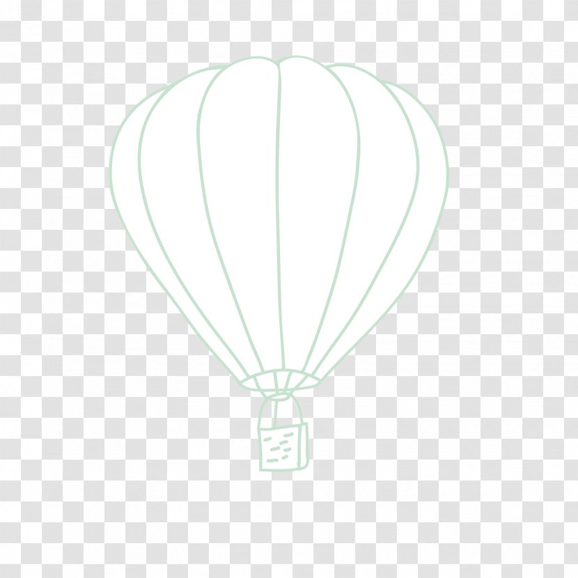 White Hot Air Balloon Pattern - Heart - Vector Transparent PNG