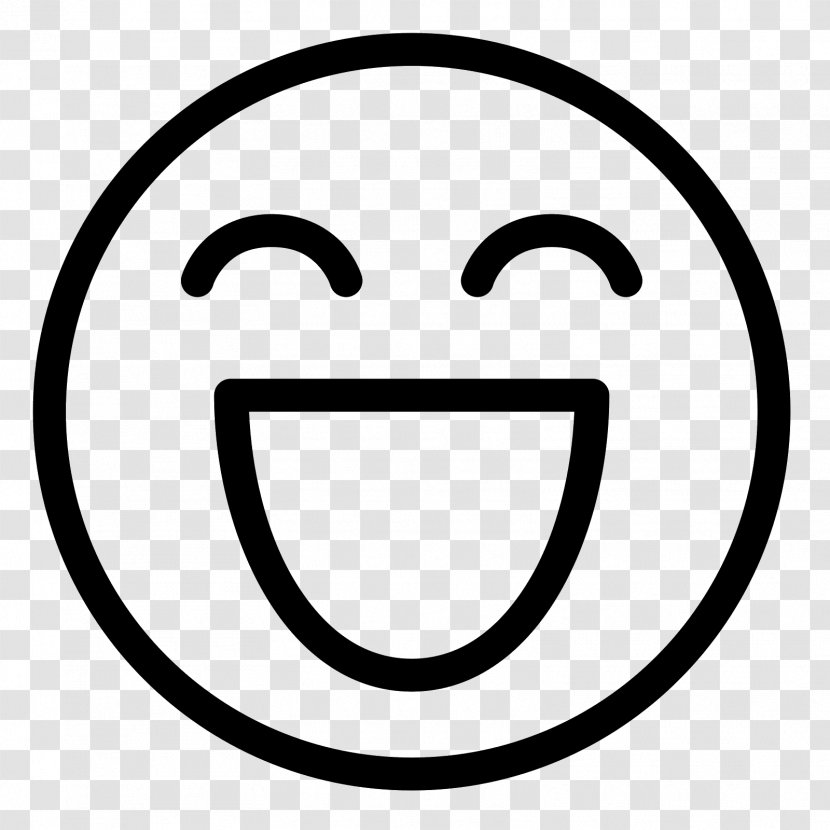 Emoticon Smiley - Line Art - Laugh Transparent PNG
