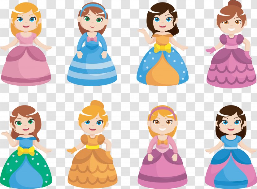 Euclidean Vector Drawing Character Clip Art - Queen Elegant Women Costume Cartoon Characters Transparent PNG