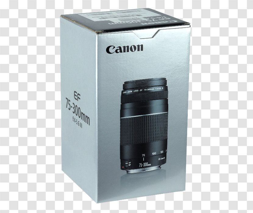 Canon EF Telephoto Zoom 75-300mm F/4-5.6 III USM Lens Camera - Small Appliance Transparent PNG