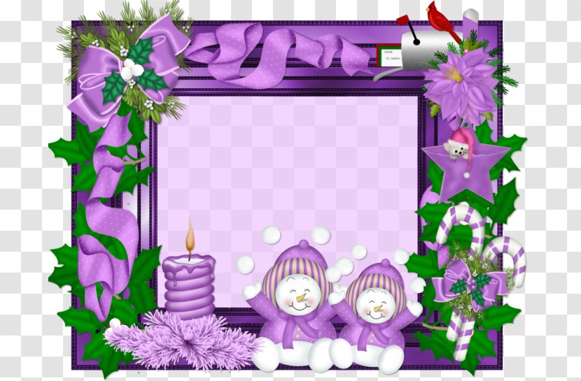 Floral Design Picture Frames Violet Petal - Frame Transparent PNG